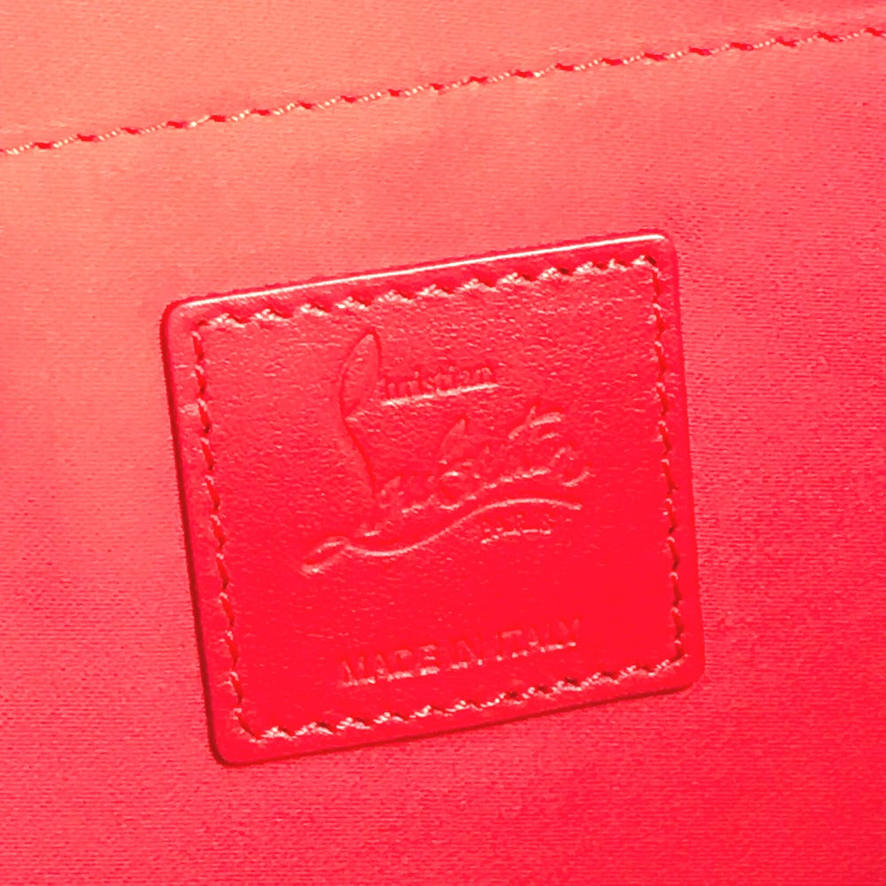 Christian Louboutin Bicolor Sole Logo Bag Pouch Clutch Bag Rubber Unisex Black