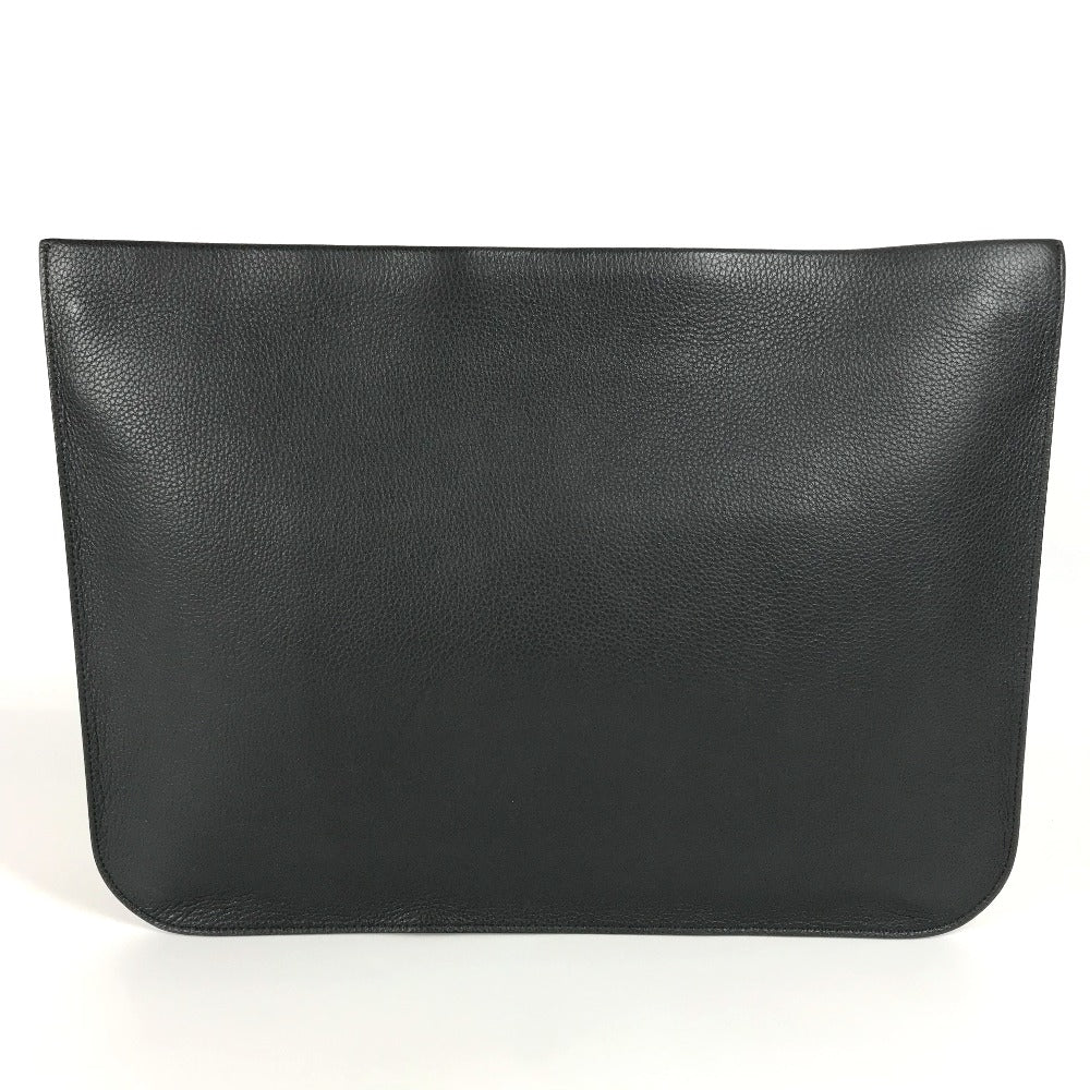 Christian Louboutin Bicolor Sole Logo Bag Pouch Clutch Bag Rubber Unisex Black