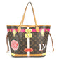 Louis Vuitton M41390 Monogram Summer Trunk Neverfull MM Neverfull MM 2018 Koleksi Bahu Bego Beg Tote Bag Monogram Kanvas Wanita Pink
