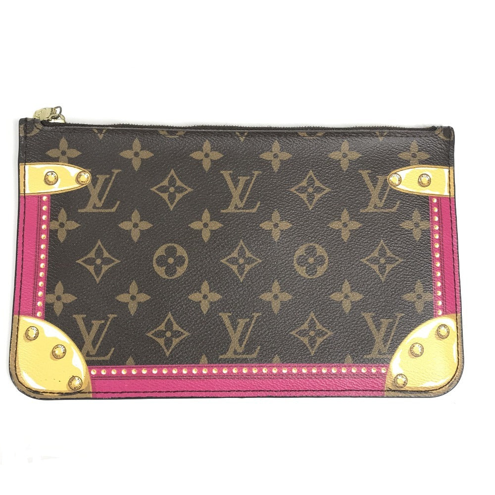 Louis Vuitton M41390 Monogram Summer Trunk Neverfull MM Neverfull MM 2018 Koleksi Bahu Bego Beg Tote Bag Monogram Kanvas Wanita Pink