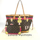 Louis Vuitton M41390 Monogram Summer Trunk Neverfull MM Neverfull MM 2018 Koleksi Bahu Bego Beg Tote Bag Monogram Kanvas Wanita Pink