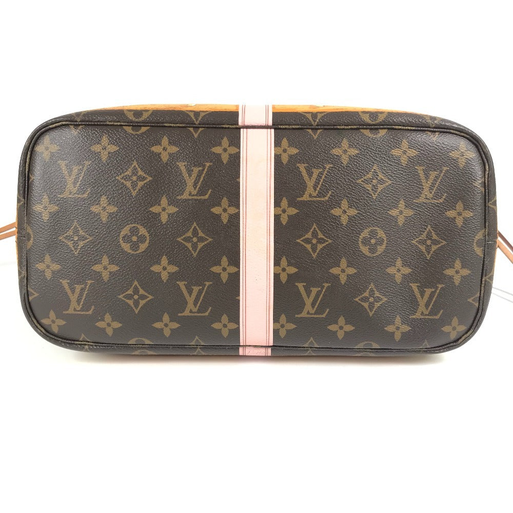 Louis Vuitton M41390 Monogram Summer Trunk Neverfull MM Neverfull MM 2018 Koleksi Bahu Bego Beg Tote Bag Monogram Kanvas Wanita Pink