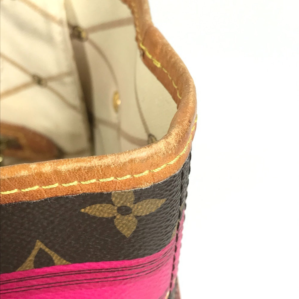 Louis Vuitton M41390 Monogram Summer Trunk Neverfull MM Neverfull MM 2018 Koleksi Bahu Bego Beg Tote Bag Monogram Kanvas Wanita Pink