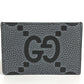GUCCI 812681 AAECE Card Case with Logo and Maxi GG Design, Unisex Gray, for Business Cards, Passes, and More