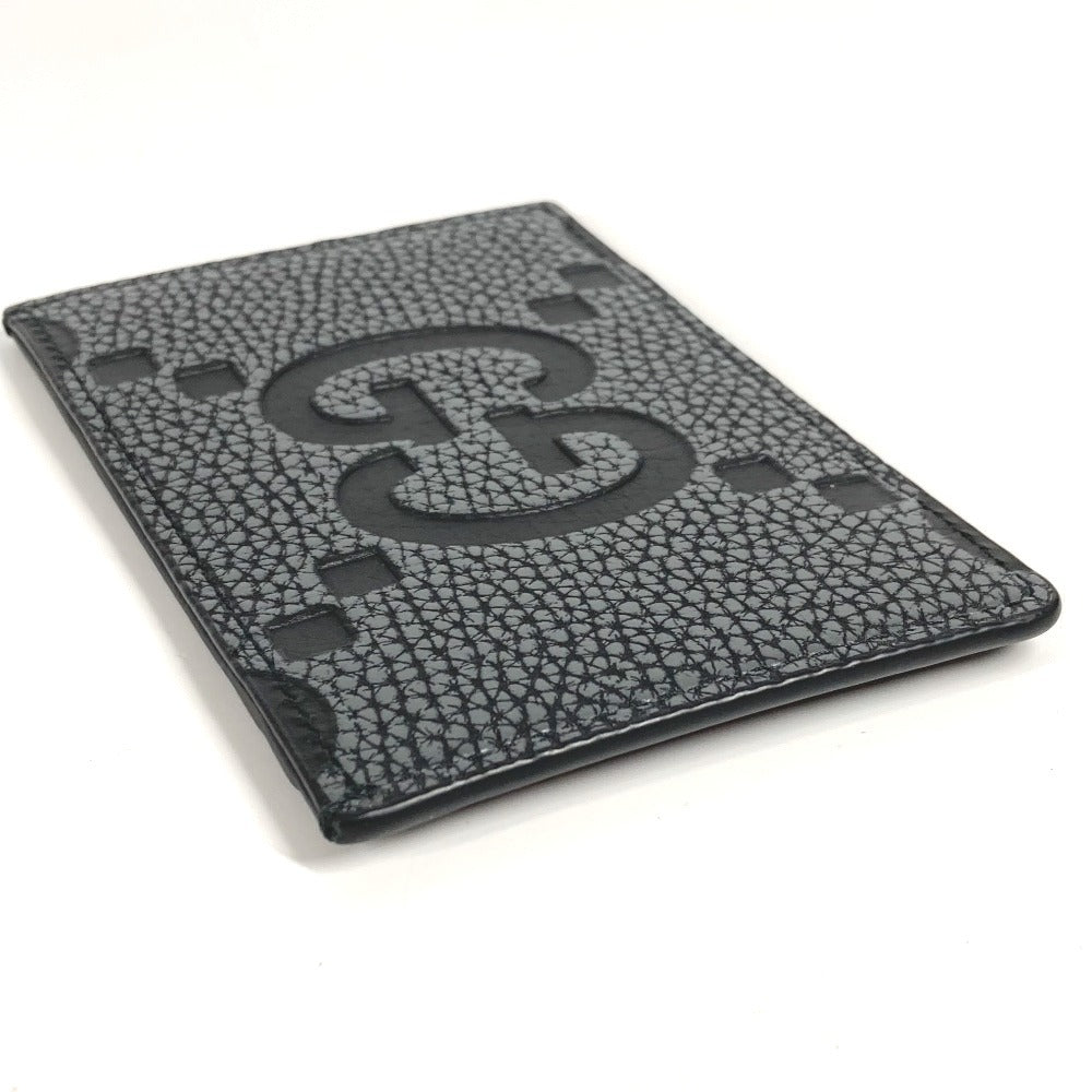 GUCCI 812681 AAECE Card Case with Logo and Maxi GG Design, Unisex Gray, for Business Cards, Passes, and More
