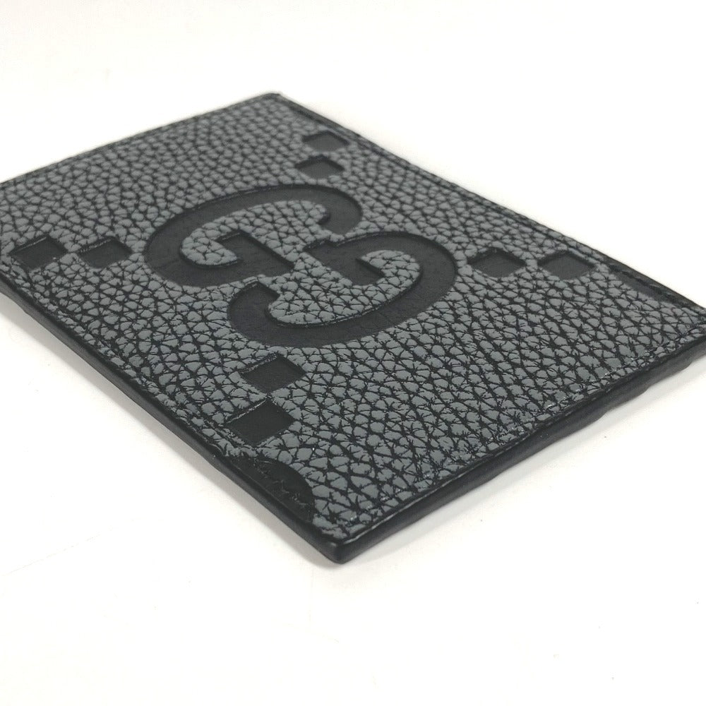 GUCCI 812681 AAECE Card Case with Logo and Maxi GG Design, Unisex Gray, for Business Cards, Passes, and More