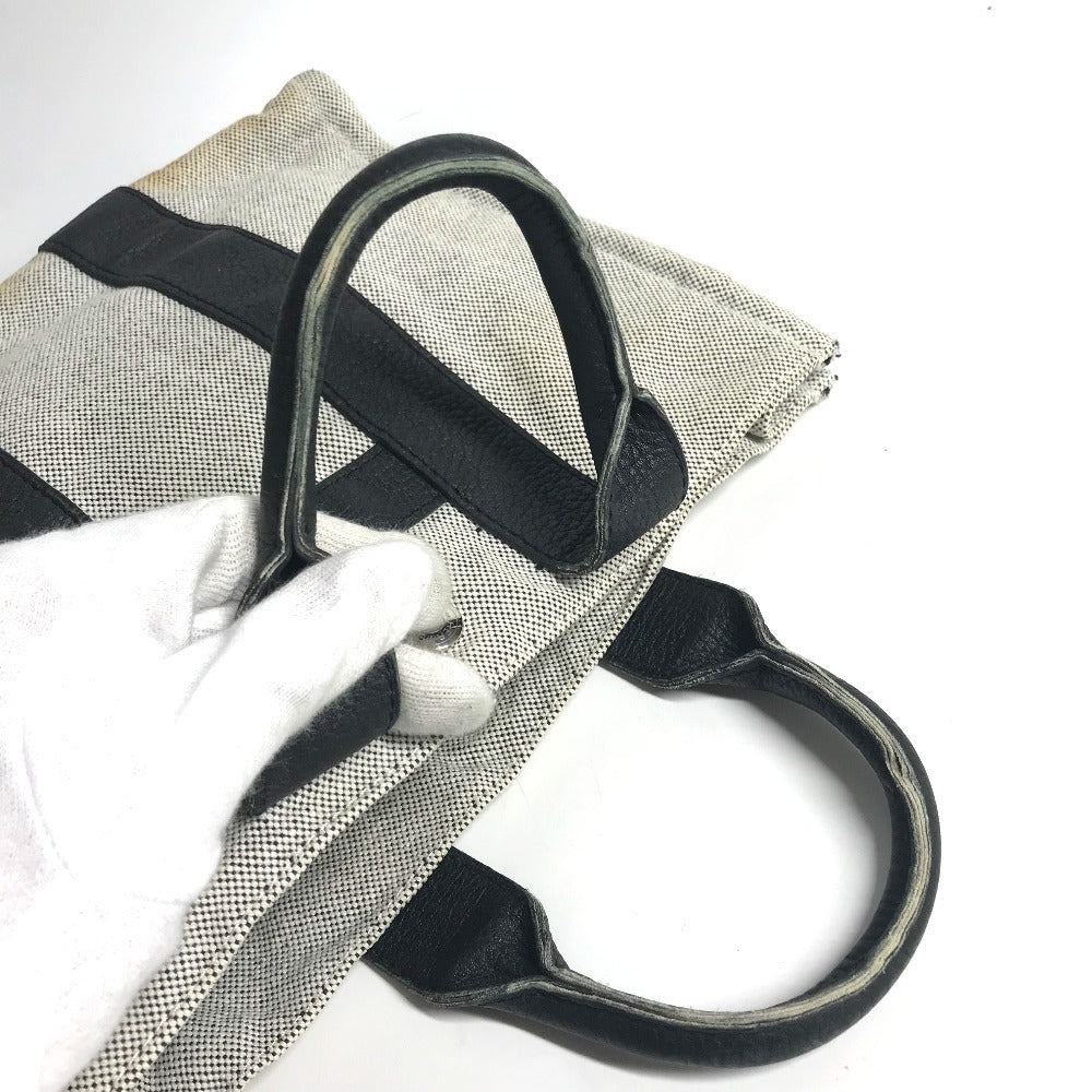 HERMES Sac Arne PM Tote Bag, Handbag, Toile H, Unisex, Black