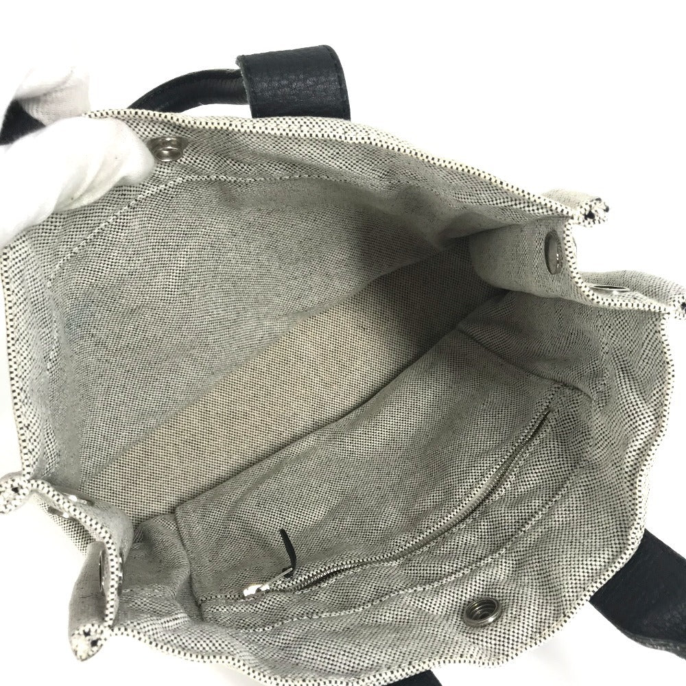 HERMES Sac Arne PM Tote Bag, Handbag, Toile H, Unisex, Black