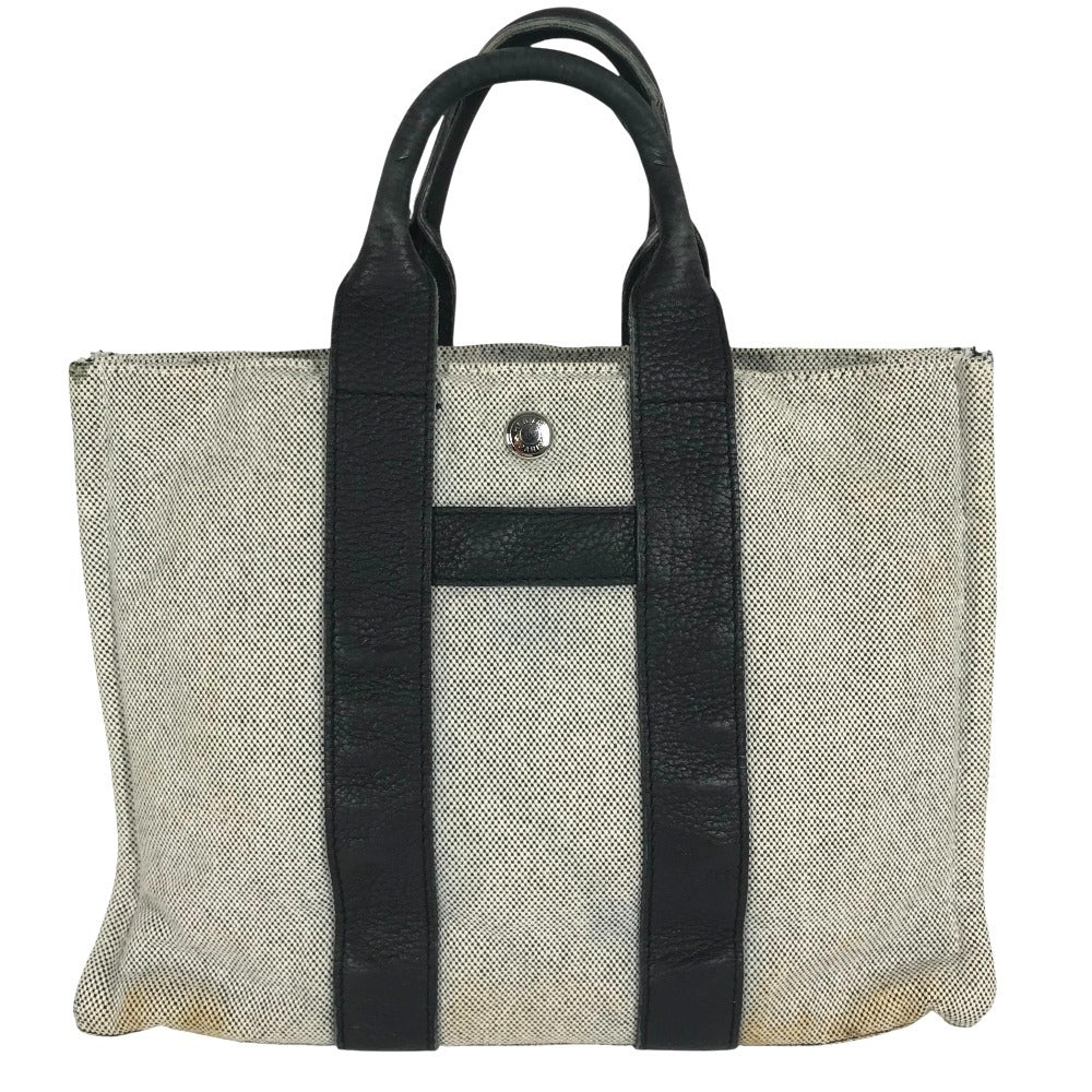HERMES Sac Arne PM Tote Bag, Handbag, Toile H, Unisex, Black