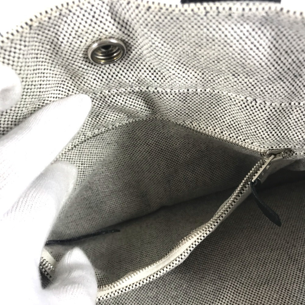 HERMES Sac Arne PM Tote Bag, Handbag, Toile H, Unisex, Black