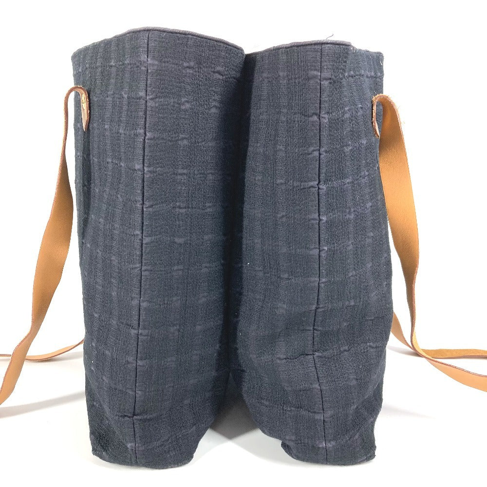 HERMES アメダバカバドゥポッシュ カバン トートバッグ 肩掛け ショルダーバッグ コットン ユニセックス ネイビー