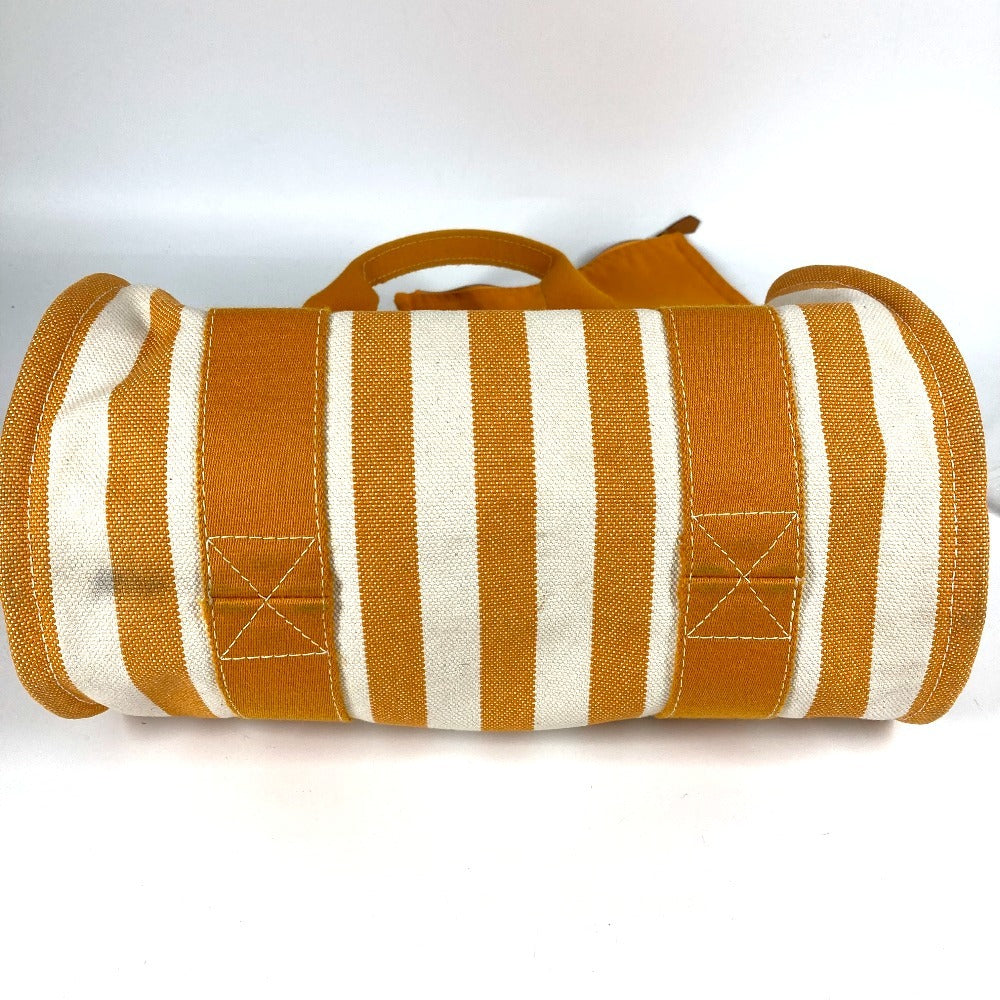 HERMES ボーダー ポーチ付き カンヌPM カンヌ PM カバン トートバッグ ハンドバッグ コットン レディース イエロー