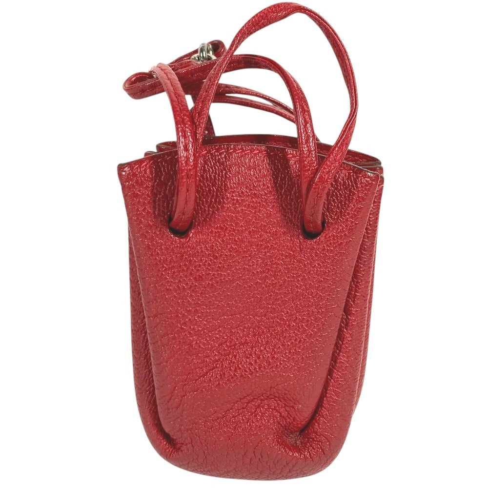 HERMES ヴェスパ ポーチ 小物入れ ミニバッグ 小物 巾着 ポーチ レザー レディース レッド