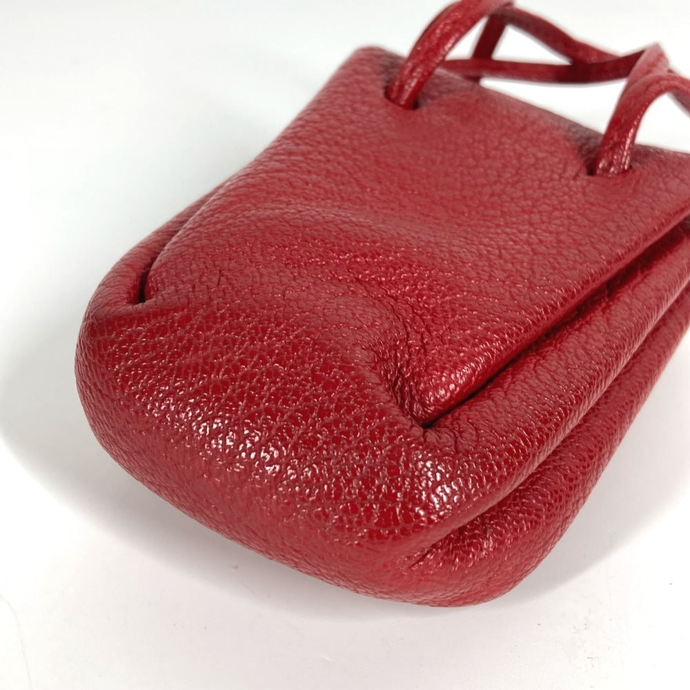 HERMES ヴェスパ ポーチ 小物入れ ミニバッグ 小物 巾着 ポーチ レザー レディース レッド