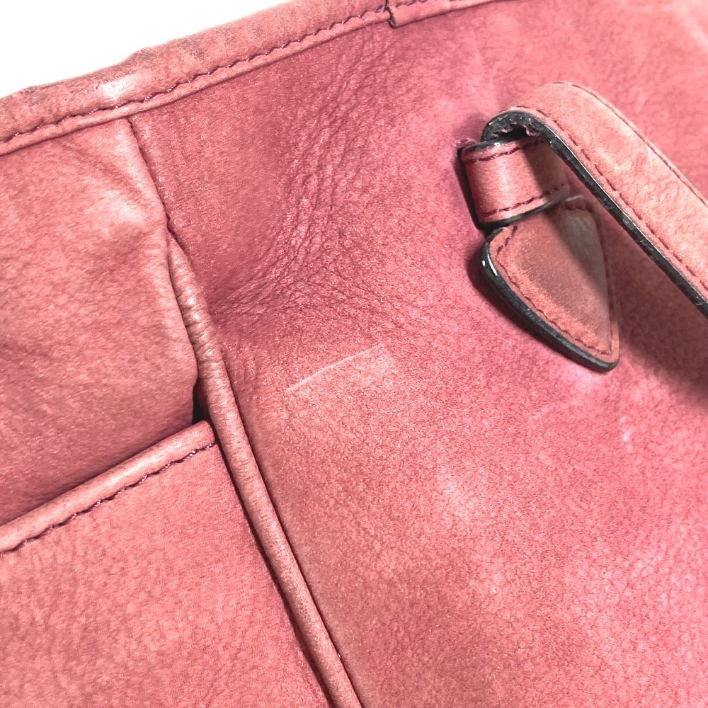 LOEWE Logo Heritage Tote Bag Shoulder Bag Nubuck Unisex Bordeaux