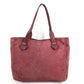 LOEWE Logo Heritage Tote Bag Shoulder Bag Nubuck Unisex Bordeaux