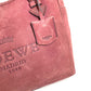 LOEWE Logo Heritage Tote Bag Shoulder Bag Nubuck Unisex Bordeaux