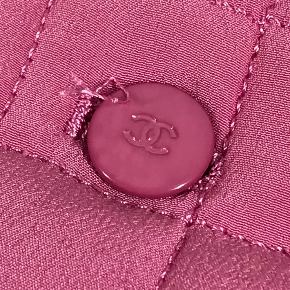 CHANEL P15739 00S CC ココマーク キルティング 袖なし トップス アウター アパレル ベスト シルク レディース ピンク