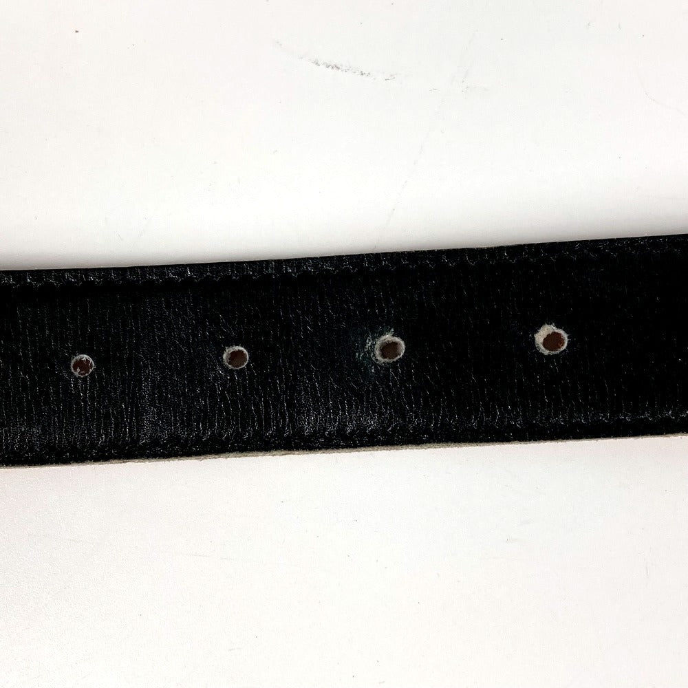 HERMES Double H Logo Buckle Bottoms Belt Accessory Belt Leather Unisex Orange