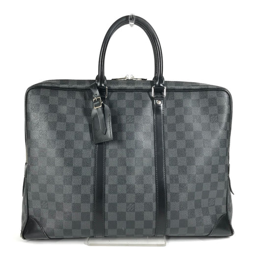 LOUIS VUITTON N41125 ダミエグラフィット ポルトドキュマン ヴォワヤージ PDV ハンドバッグ カバン トートバッグ ビジネスバッグ ダミエグラフィットキャンバス メンズ ブラック