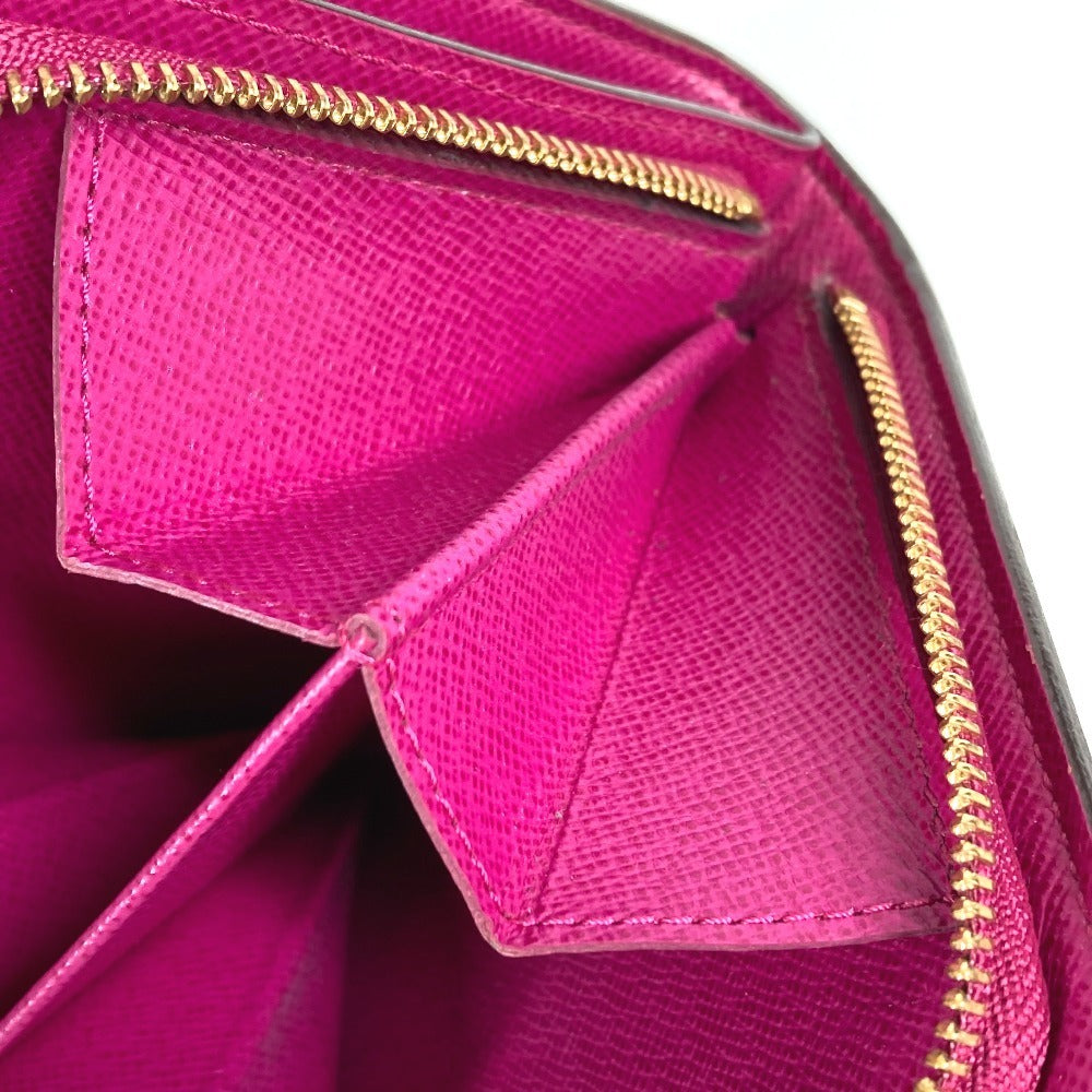 LOUIS VUITTON M95188 Monogram Perforated Compact Zip Wallet, Bi-fold Wallet, Monogram Canvas, Women's, Fuchsia Pink