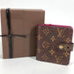 LOUIS VUITTON M95188 Monogram Perforated Compact Zip Wallet, Bi-fold Wallet, Monogram Canvas, Women's, Fuchsia Pink