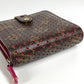 LOUIS VUITTON M95188 Monogram Perforated Compact Zip Wallet, Bi-fold Wallet, Monogram Canvas, Women's, Fuchsia Pink