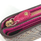 LOUIS VUITTON M95188 Monogram Perforated Compact Zip Wallet, Bi-fold Wallet, Monogram Canvas, Women's, Fuchsia Pink