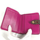 LOUIS VUITTON M95188 Monogram Perforated Compact Zip Wallet, Bi-fold Wallet, Monogram Canvas, Women's, Fuchsia Pink