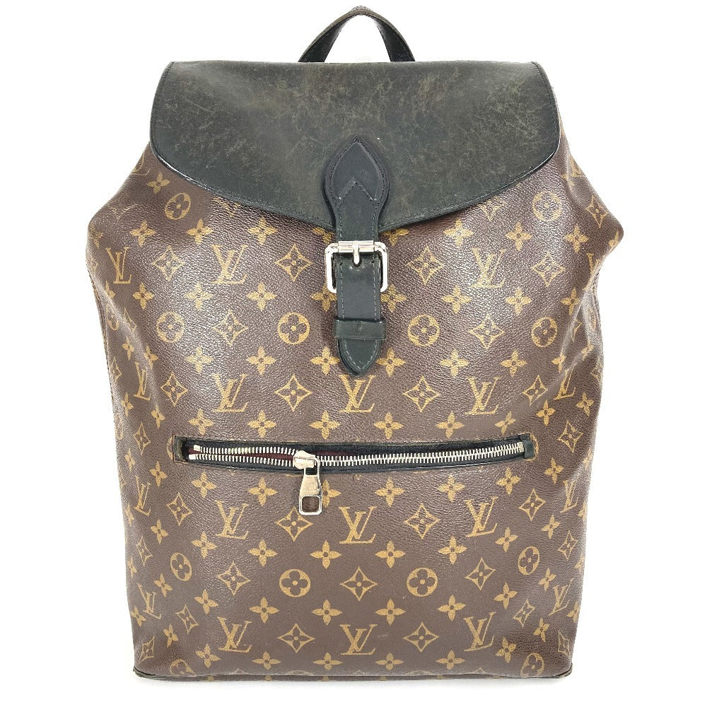 LOUIS VUITTON M40637 Monogram Macassar Parc Backpack Bag Flap Rucksack Monogram Canvas Unisex Brown