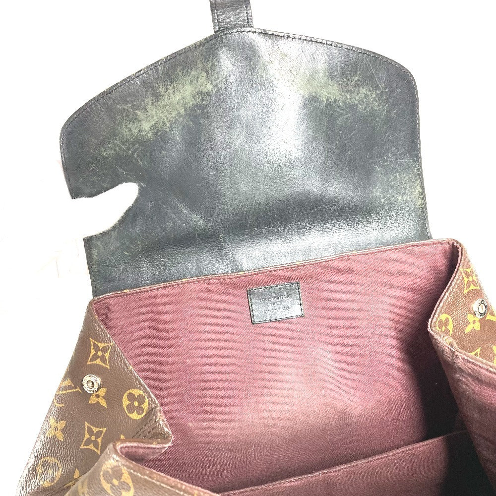 LOUIS VUITTON M40637 Monogram Macassar Parc Backpack Bag Flap Rucksack Monogram Canvas Unisex Brown