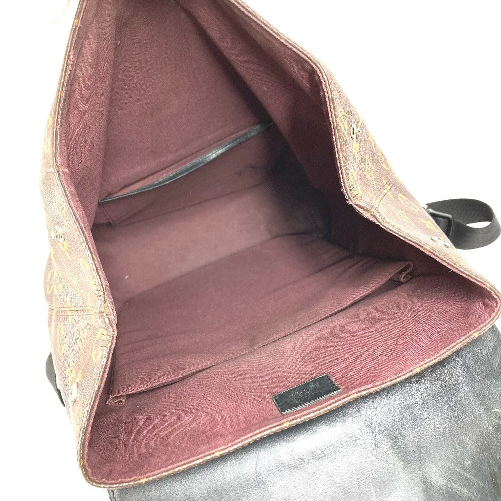 LOUIS VUITTON M40637 Monogram Macassar Parc Backpack Bag Flap Rucksack Monogram Canvas Unisex Brown