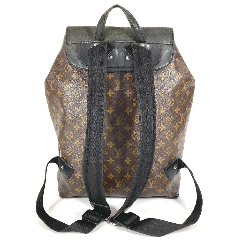 LOUIS VUITTON M40637 Monogram Macassar Parc Backpack Bag Flap Rucksack Monogram Canvas Unisex Brown