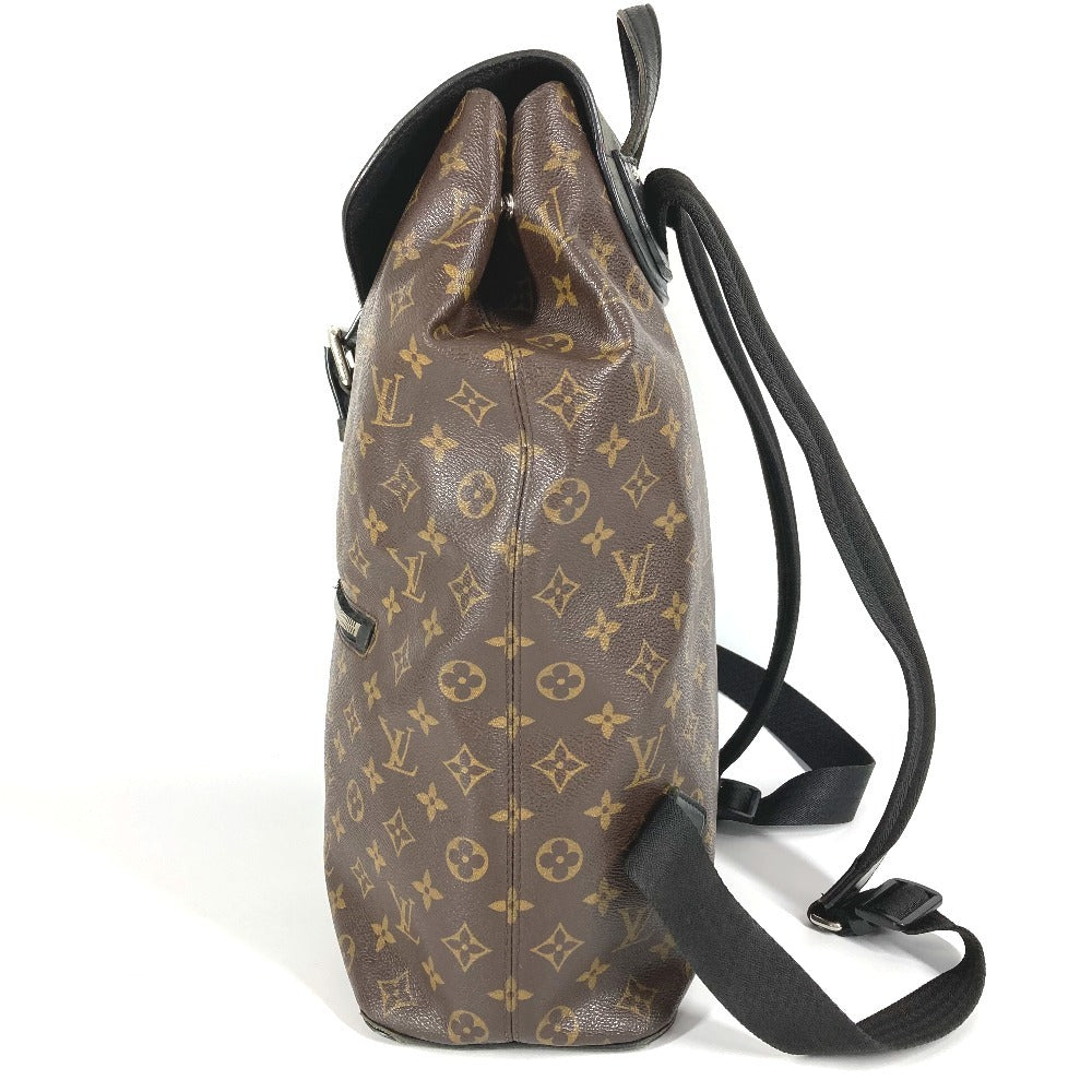 LOUIS VUITTON M40637 Monogram Macassar Parc Backpack Bag Flap Rucksack Monogram Canvas Unisex Brown
