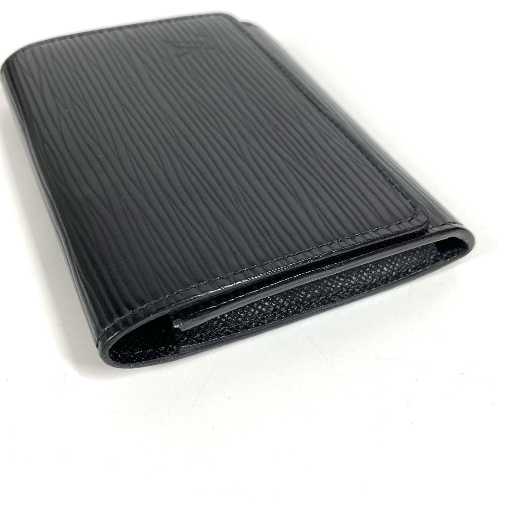 Louis vuitton m56582 epi anvelope carte de visite kad perniagaan lulus kes flap bifold card case epi kulit unisex noir hitam