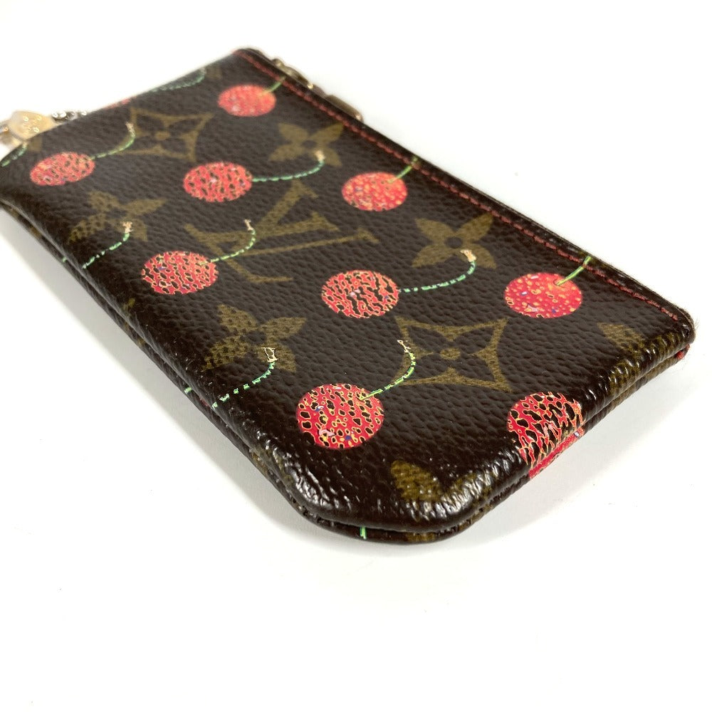 LOUIS VUITTON M95042 Monogram Cherry Takashi Murakami Pochette Cleat Key Case Wallet Coin Purse with Key Ring Coin Case Monogram Canvas Women's Red