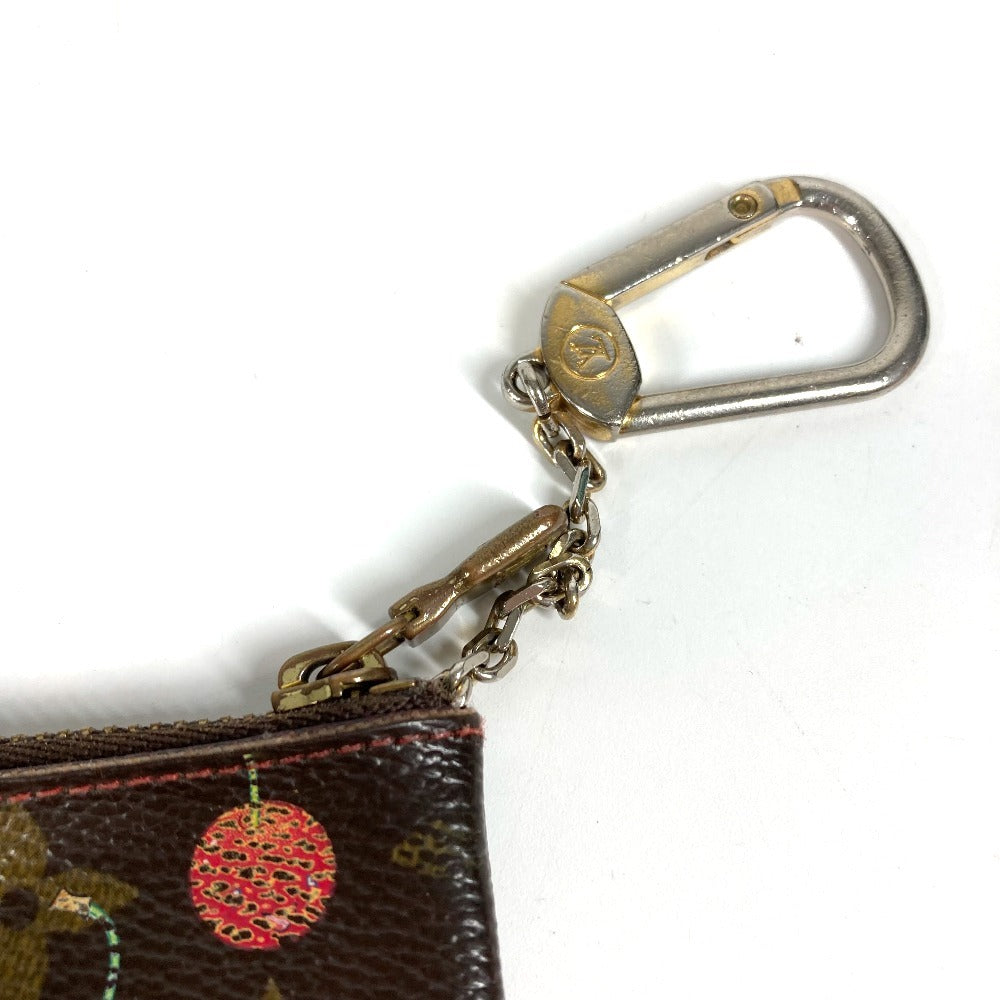 LOUIS VUITTON M95042 Monogram Cherry Takashi Murakami Pochette Cleat Key Case Wallet Coin Purse with Key Ring Coin Case Monogram Canvas Women's Red