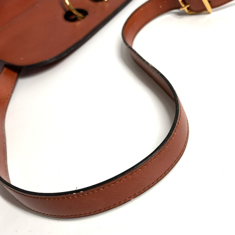 HERMES Vintage Alix Bag Shoulder Bag Leather Unisex Brown