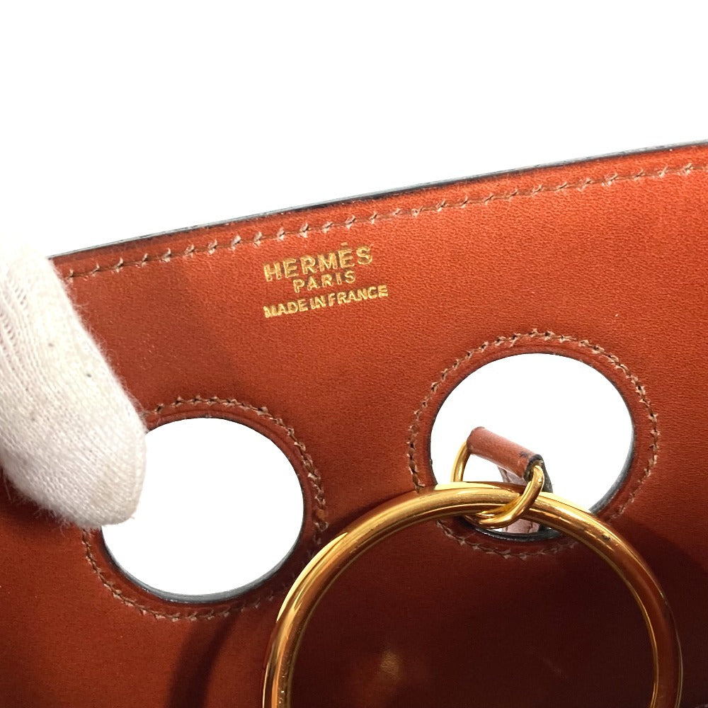 HERMES Vintage Alix Bag Shoulder Bag Leather Unisex Brown