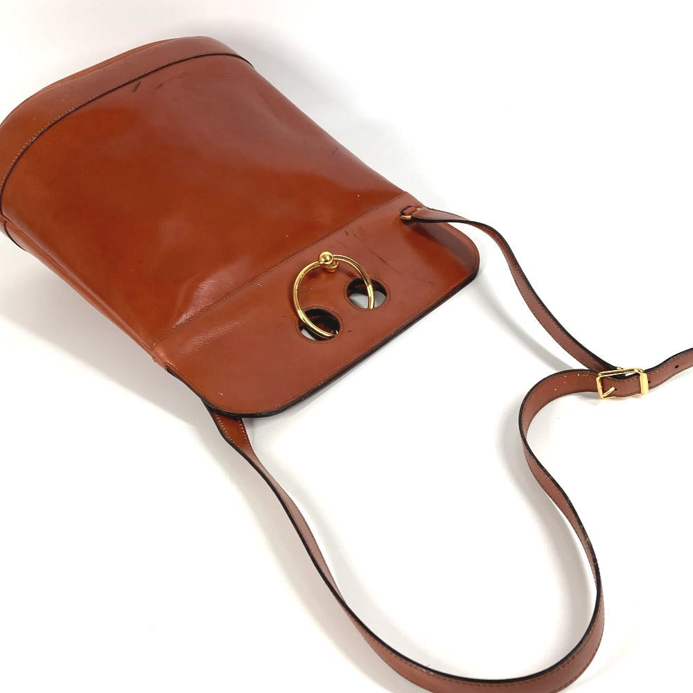 HERMES Vintage Alix Bag Shoulder Bag Leather Unisex Brown