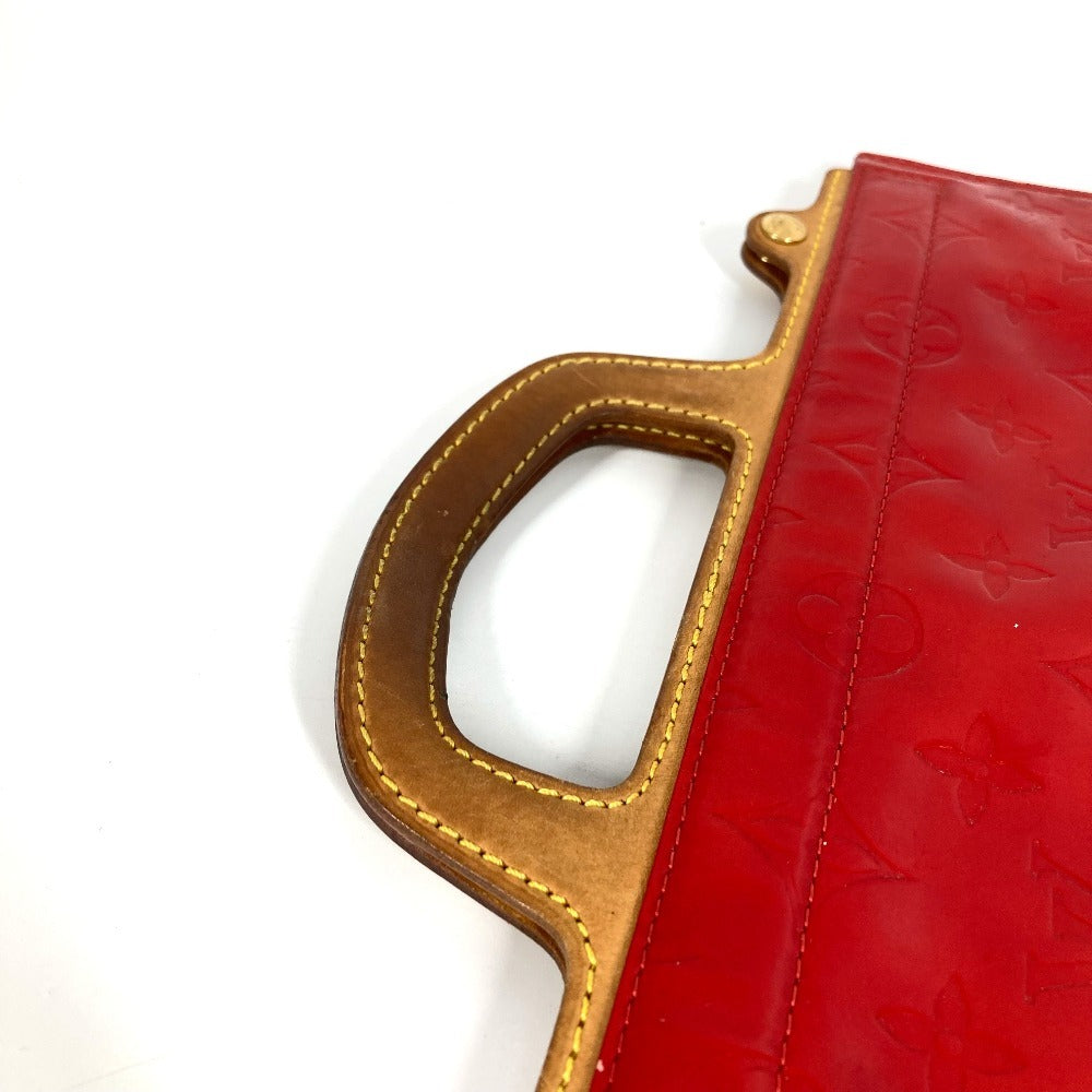 Louis Vuitton M91078 Monogram Vernis Stanton Bag Vertikal Tangan Monogram Vernis Wanita Merah