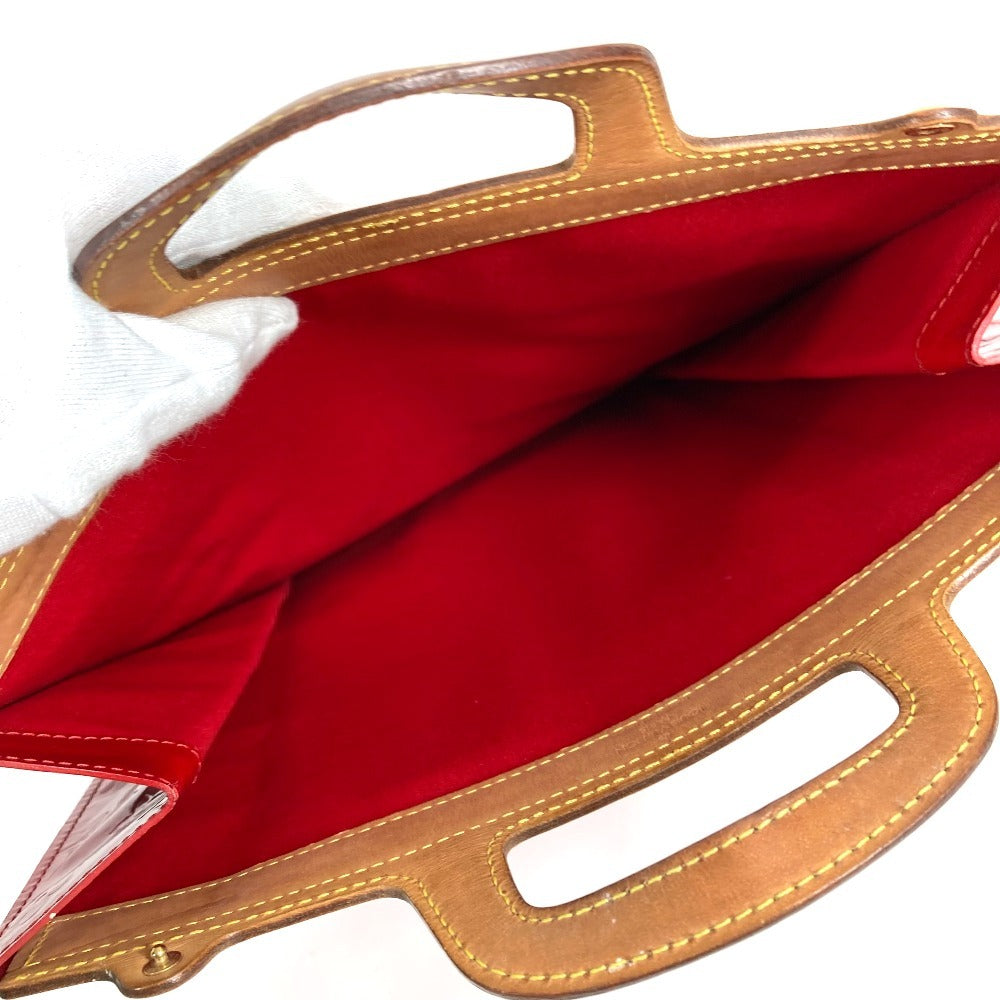 Louis Vuitton M91078 Monogram Vernis Stanton Bag Vertikal Tangan Monogram Vernis Wanita Merah
