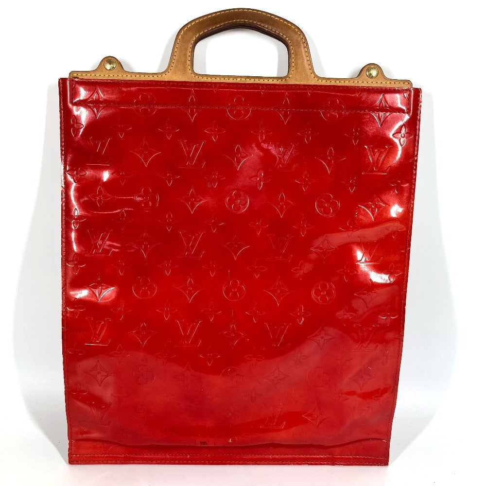 LOUIS VUITTON M91078 Monogram Vernis Stanton Vertical Handbag, Monogram Vernis, Women's, Red