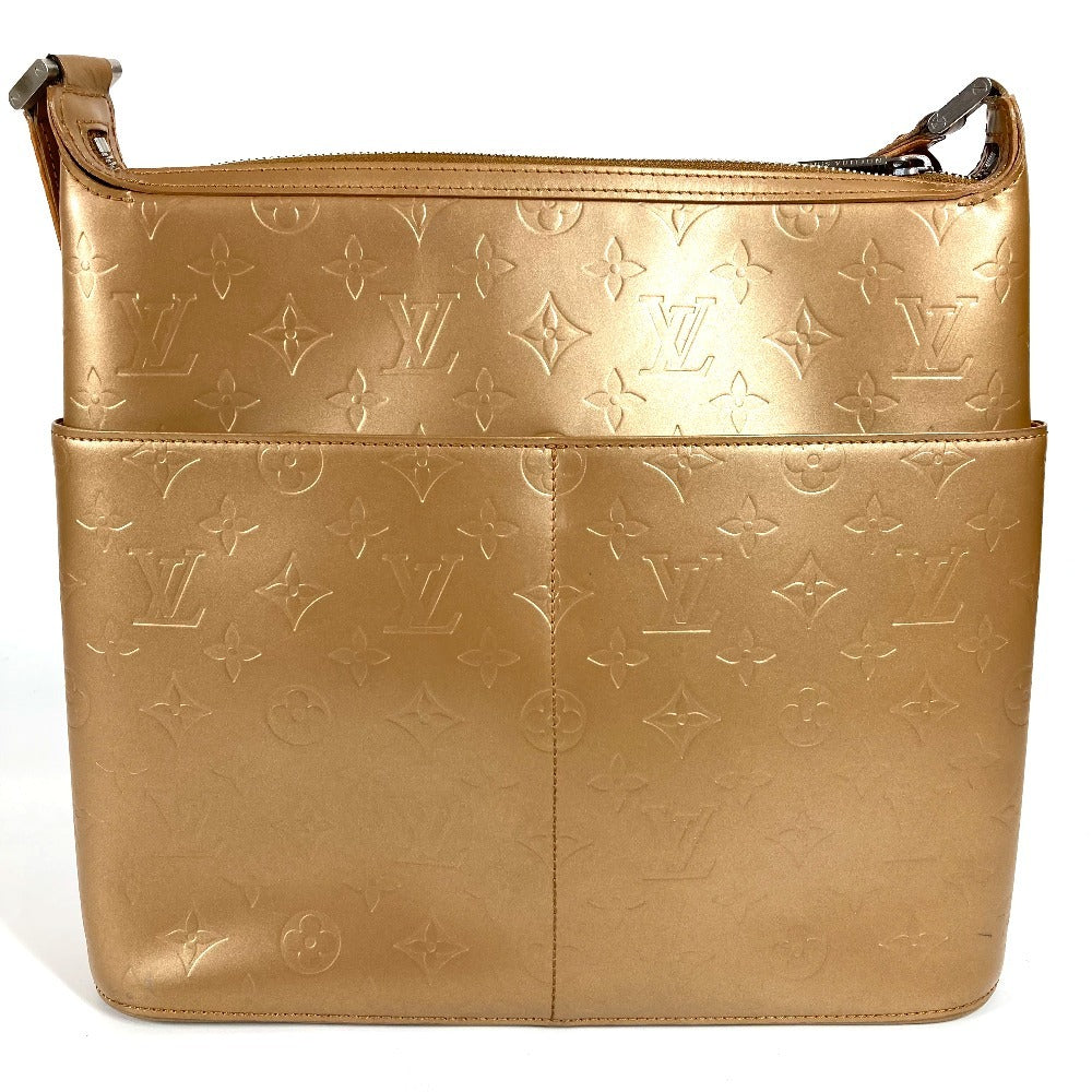 LOUIS VUITTON M55167 Monogram Matte Sutter Bag Shoulder Bag Monogram Matte Leather Women's Ampres Beige