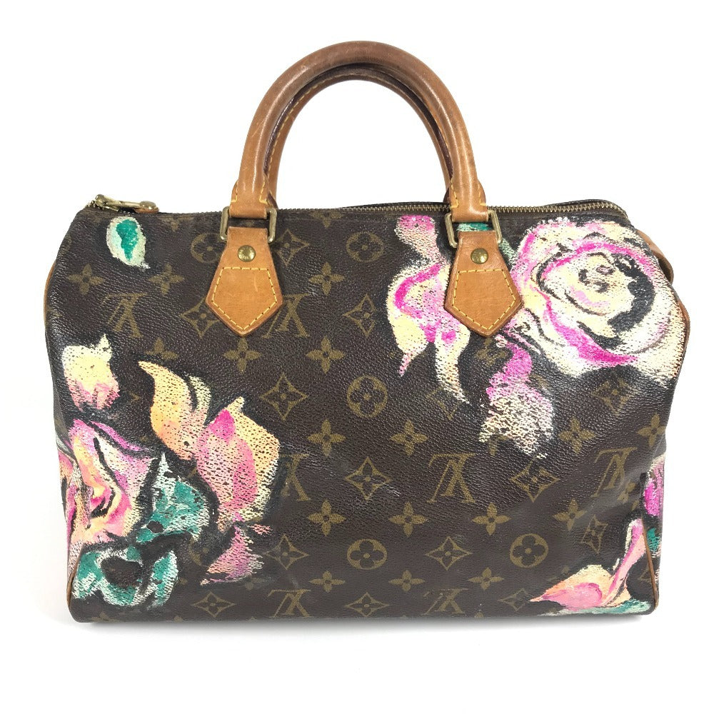 LOUIS VUITTON M48610 モノグラム ローズ 薔薇 スピーディ30 カバン ミニボストンバッグ ハンドバッグ モノグラムキャンバス レディース ブラウン