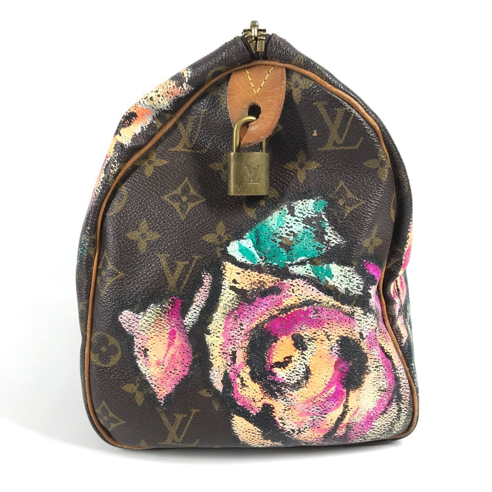 LOUIS VUITTON M48610 モノグラム ローズ 薔薇 スピーディ30 カバン ミニボストンバッグ ハンドバッグ モノグラムキャンバス レディース ブラウン