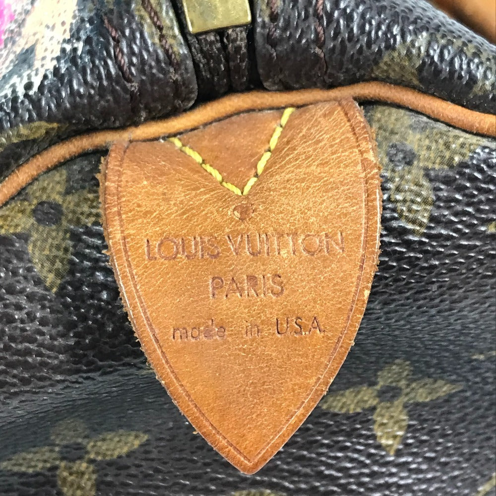 LOUIS VUITTON M48610 モノグラム ローズ 薔薇 スピーディ30 カバン ミニボストンバッグ ハンドバッグ モノグラムキャンバス レディース ブラウン