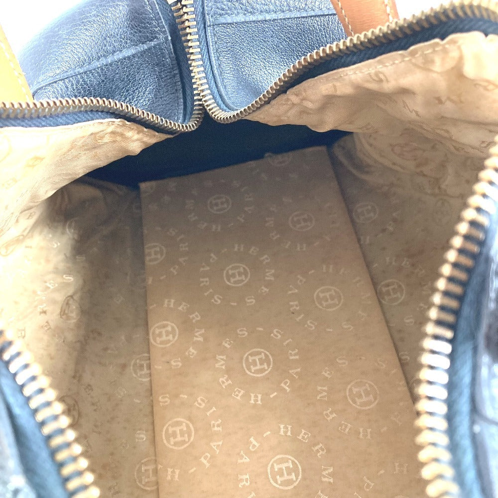 HERMES ヴィンテージ アールディ トラベルバッグ 旅行バッグ カバン ハンドバッグ 筒形 バイカラー ボストンバッグ アルデンヌ ユニセックス ブラック