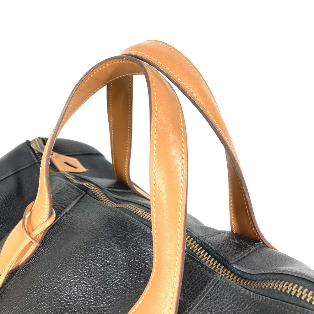 HERMES ヴィンテージ アールディ トラベルバッグ 旅行バッグ カバン ハンドバッグ 筒形 バイカラー ボストンバッグ アルデンヌ ユニセックス ブラック