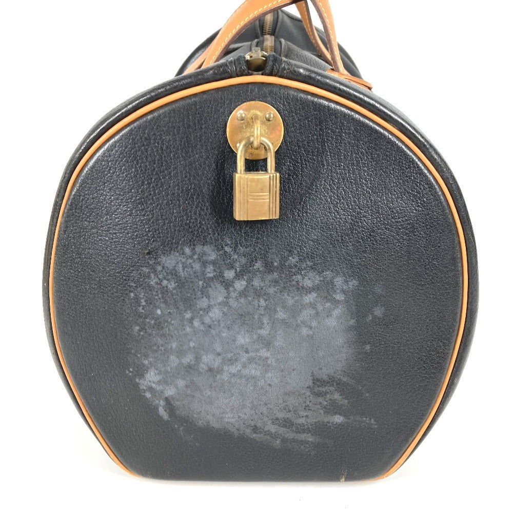 HERMES ヴィンテージ アールディ トラベルバッグ 旅行バッグ カバン ハンドバッグ 筒形 バイカラー ボストンバッグ アルデンヌ ユニセックス ブラック